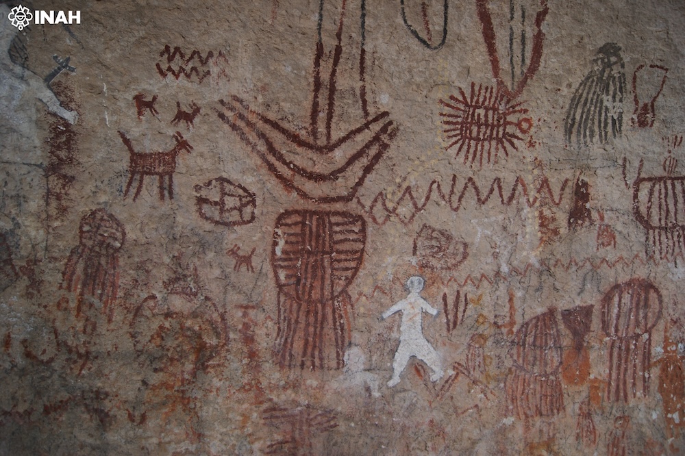 INAH conserva pinturas rupestres de la Cueva de las Monas, en Chihuahua