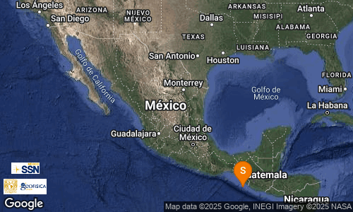  Se registra sismo de 4.1 al suroeste de Ciudad Hidalgo, Chiapas