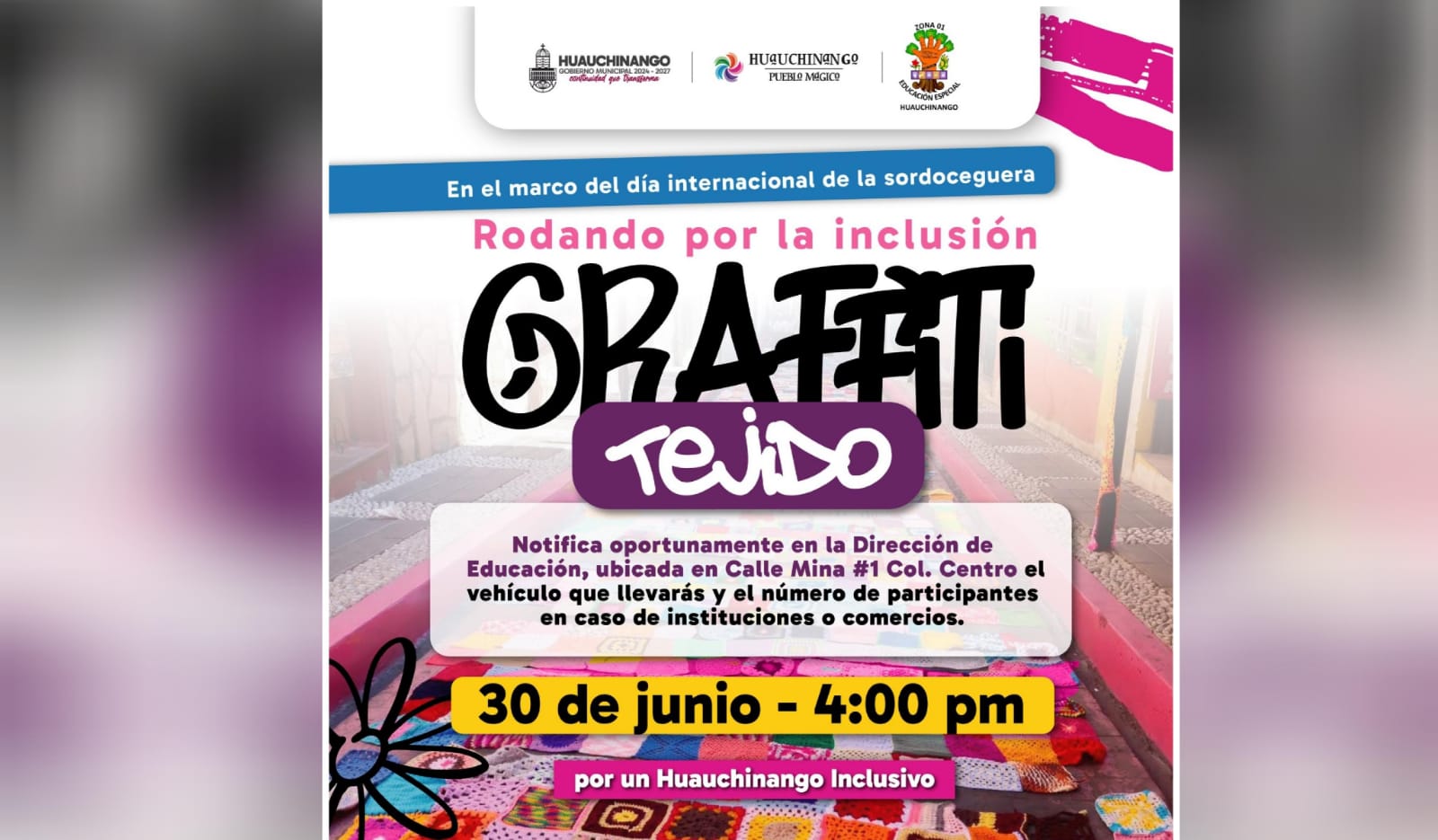 Anuncian Rodada por la Inclusión en Huauchinango