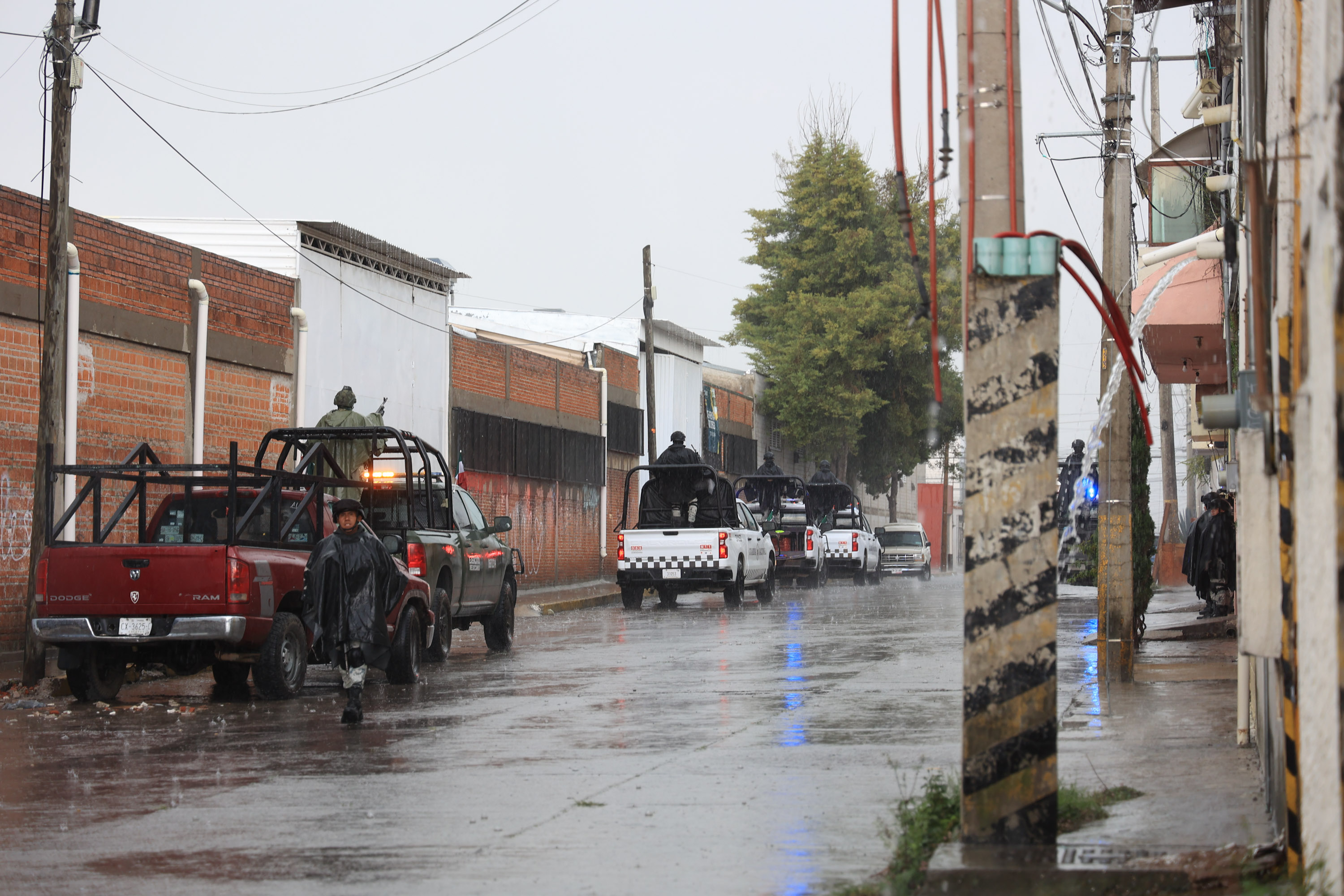 Guardia Nacional resguarda bodega en la colonia Tepeyac, Puebla