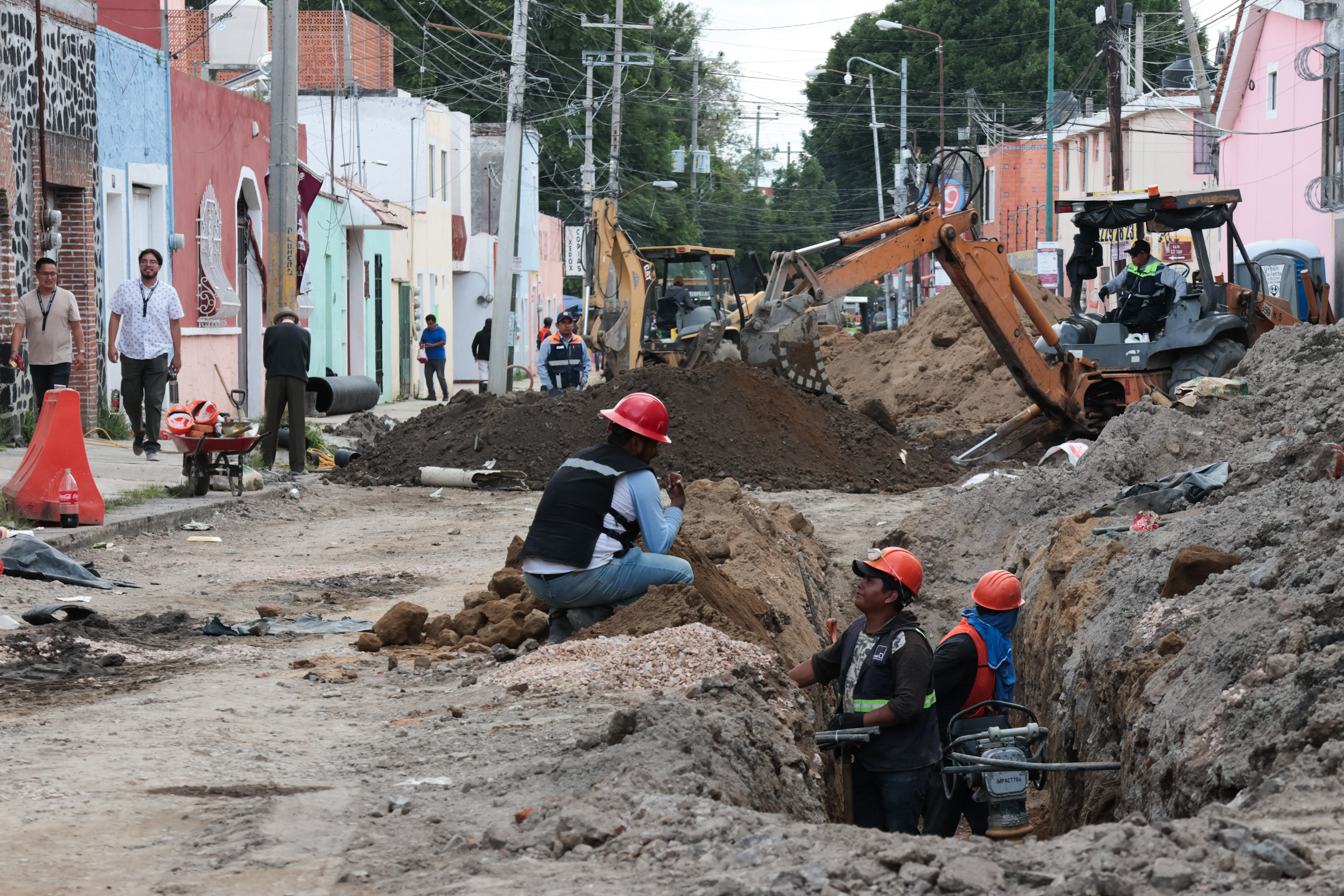 Avanza la repavimentación de la calle 11 Oriente en Puebla