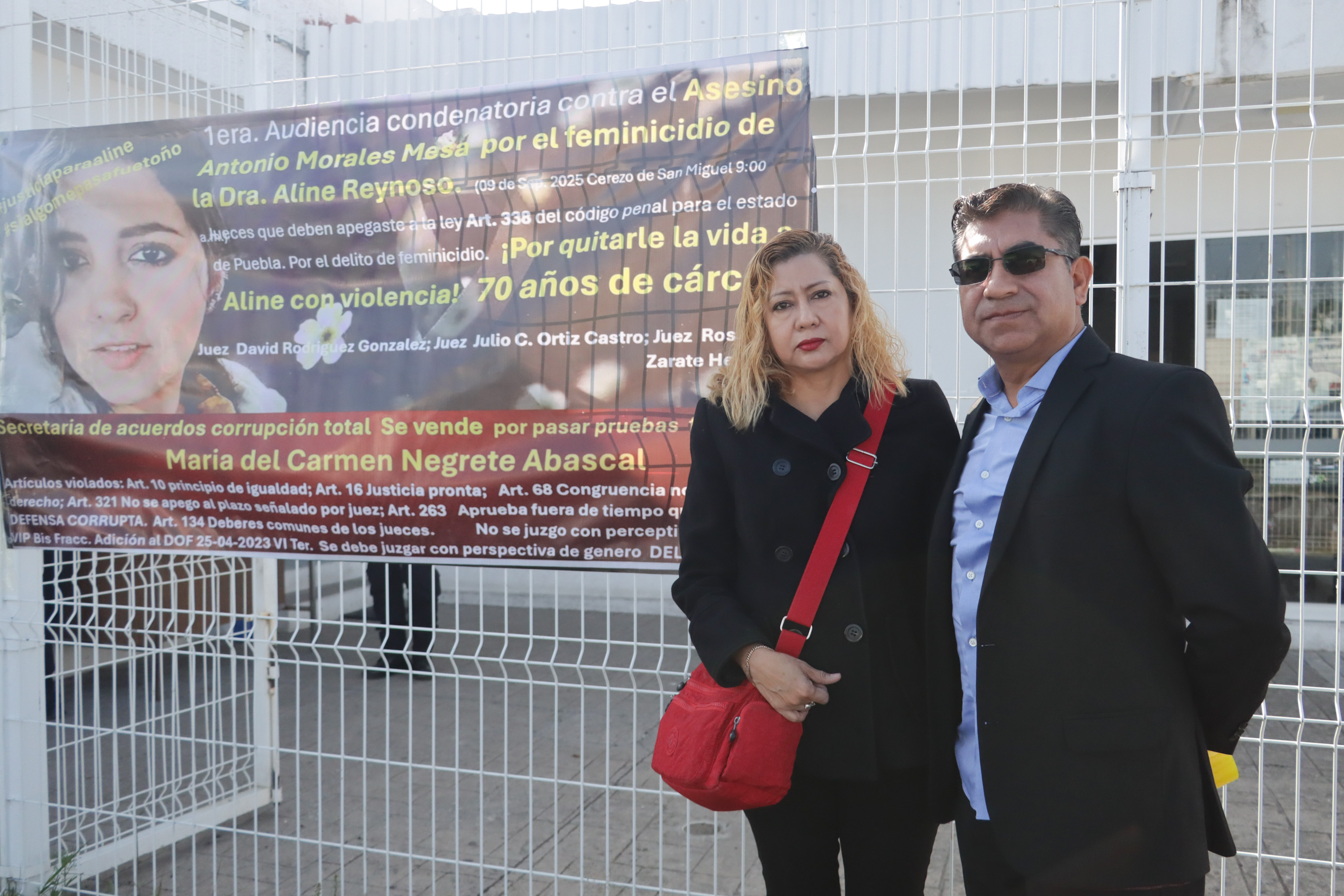 Primera audiencia condenatoria en el caso de Aline Reynoso