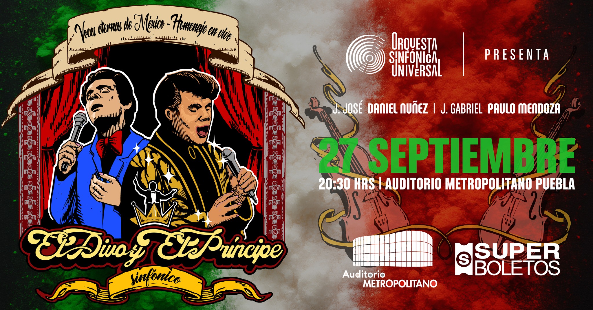 Realizarán homenaje sinfónico a José José y Juan Gabriel en el Auditorio Metropolitano 