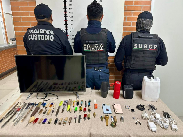 SSP realiza cateo al Centro Penitenciario de Tepexi