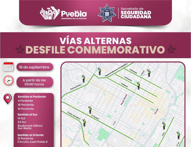 Estos son los cierres en el Centro Histórico por el desfile del 16 de septiembre