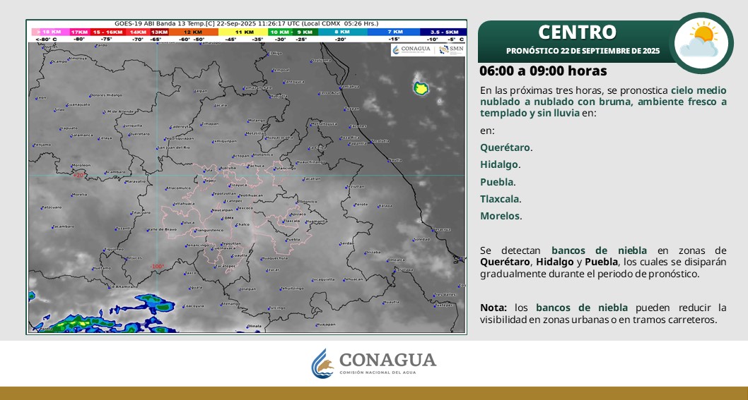 Este el pronóstico del clima de Puebla para este lunes 