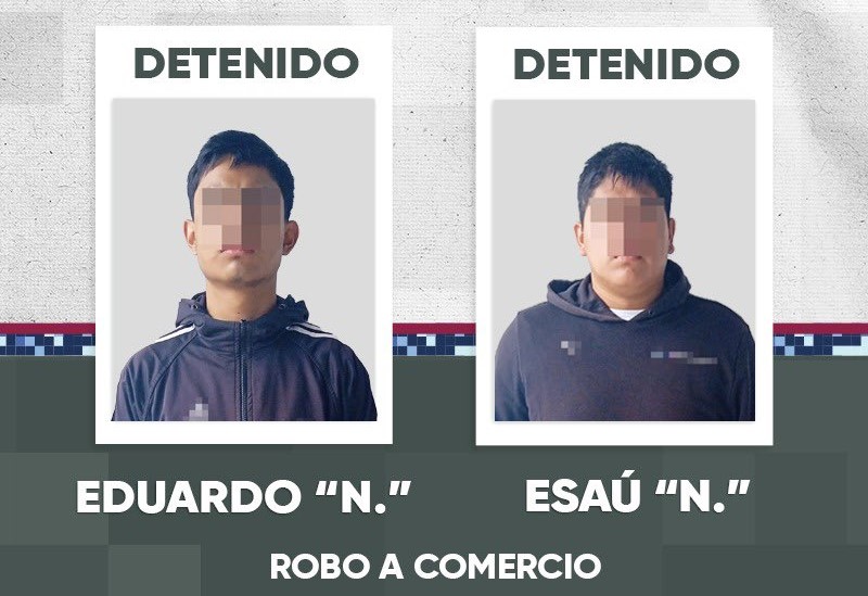 Detienen a dos sujetos que asaltaron gasolinera en Lomas de San Miguel