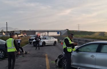 Choque sobre la Amozoc-Nautla provoca cierre de vialidad 