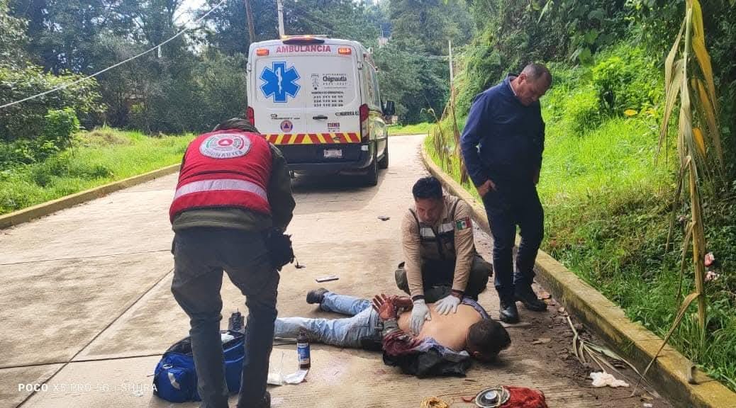 Aseguran a presunto agresor sexual de mujer en Chignautla quien baleó a policía