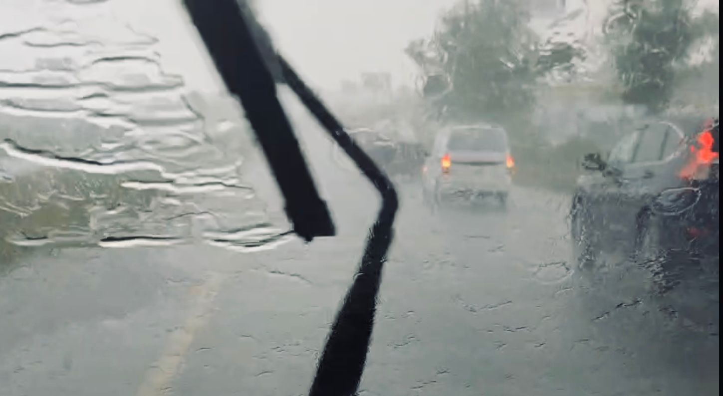 Se registra lluvia intensa la tarde de este lunes en la vía Atlixcáyotl