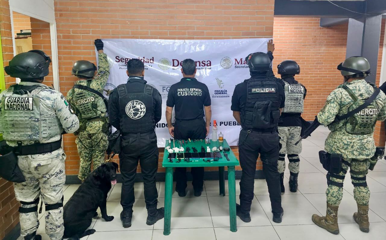 Realiza SSP operativos en penales de Tepexi y San Pedro Cholula