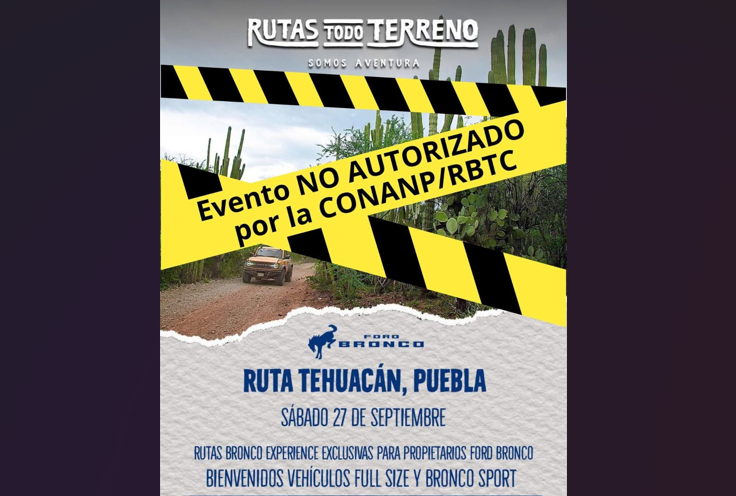 Alerta Reserva de la Biosfera sobre actividades turísticas no autorizadas con vehículos todo terreno