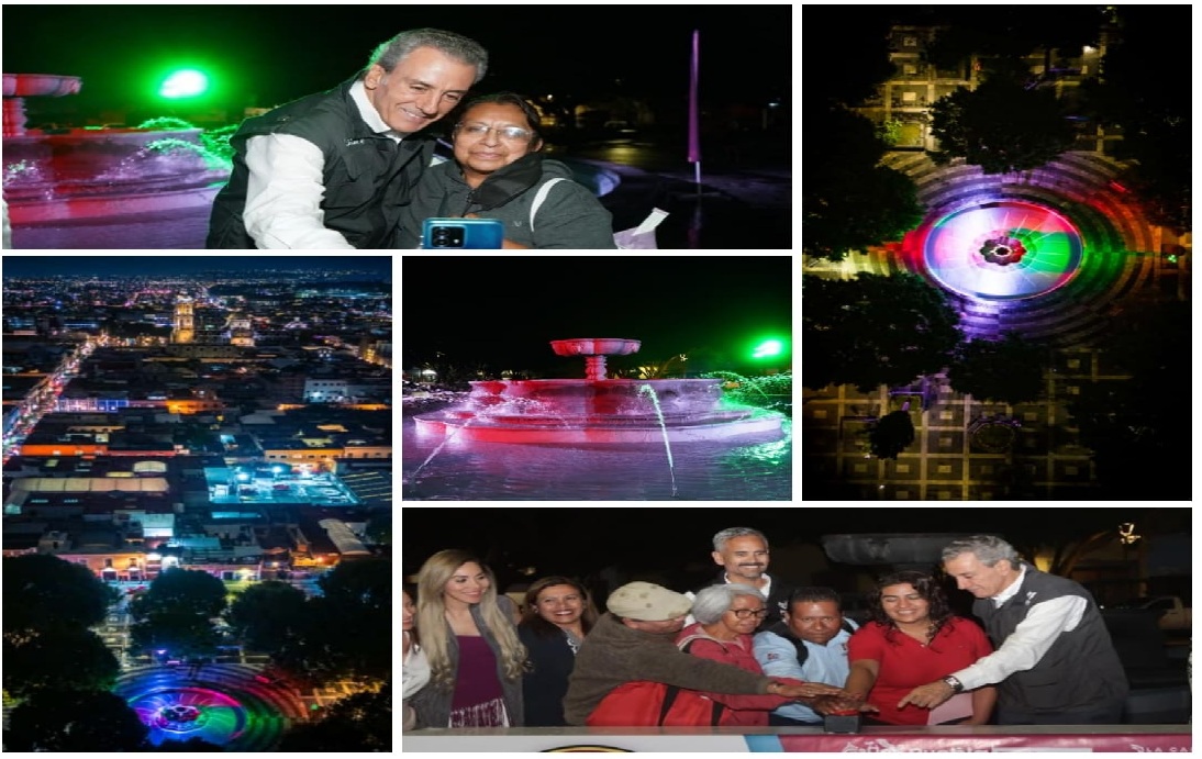 Inaugura Pepe Chedraui rehabilitación de la fuente del Jardín El Carmen