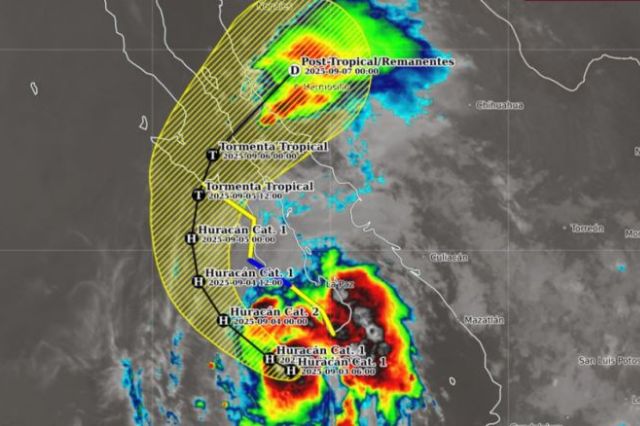 Lorena provoca lluvias intensas y alerta en estados del noroeste mexicano