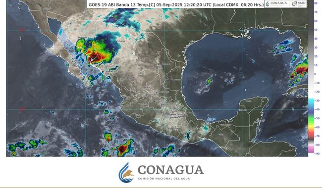 Ciclón post-tropical Lorena se ubica frente a la costa occidental de Baja California Sur