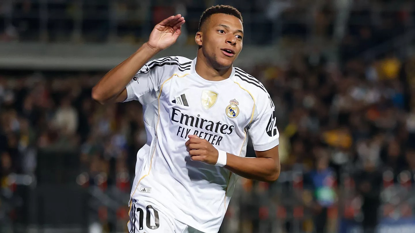 VIDEO El Madrid golea con hat-trick de Mbappé en la Champions