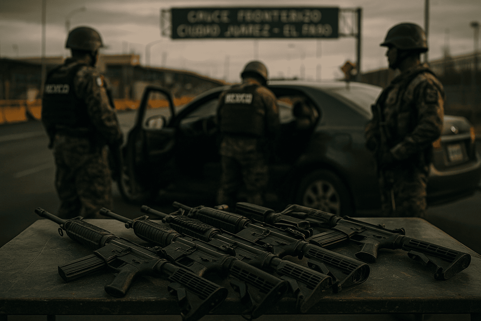 México y EE.UU. UU. Reforzan la vigilancia fronteriza para frenar el tráfico de armas.