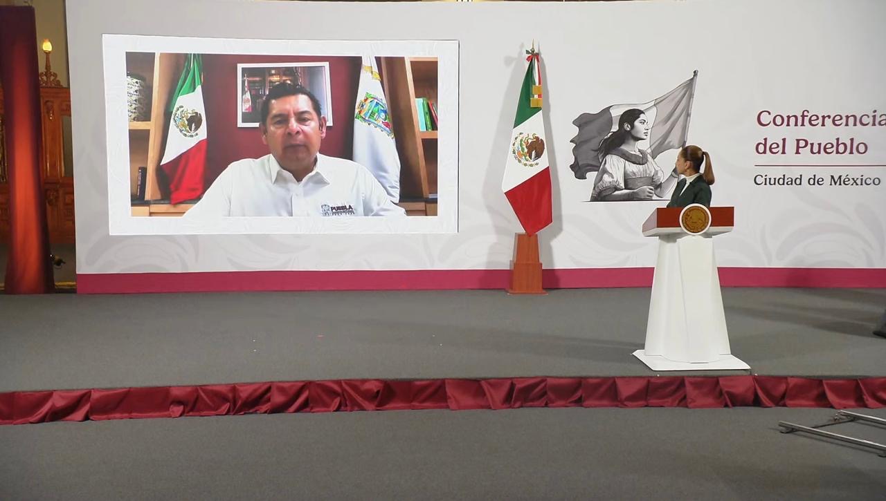 Regresa Sheinbaum a Puebla para supervisar avance labores por daños 