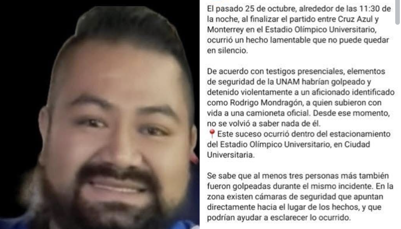 Fallece aficionado de Cruz Azul tras ser sometido por seguridad en CU