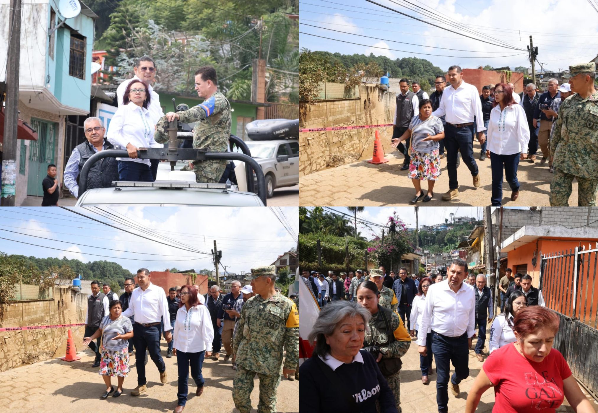 Gobernador Armenta supervisa reconstrucción en Huauchinango tras desbordamiento