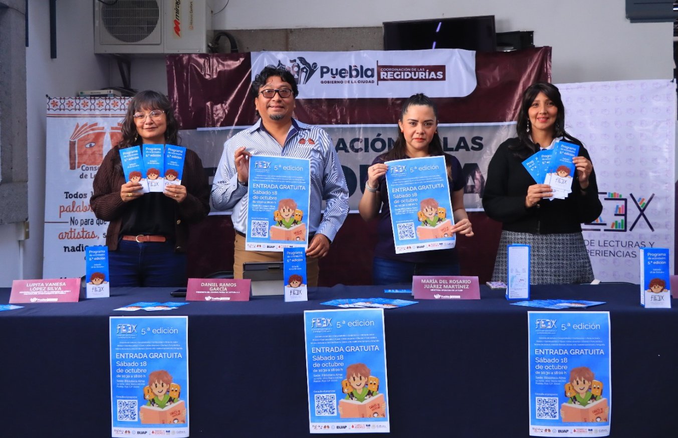 Anuncian en Puebla la quinta edición de la Feria de Lecturas y Experiencias