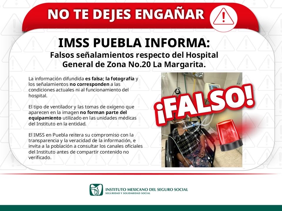 IMSS Puebla garantiza atención durante remodelación de La Margarita y desmiente información falsa