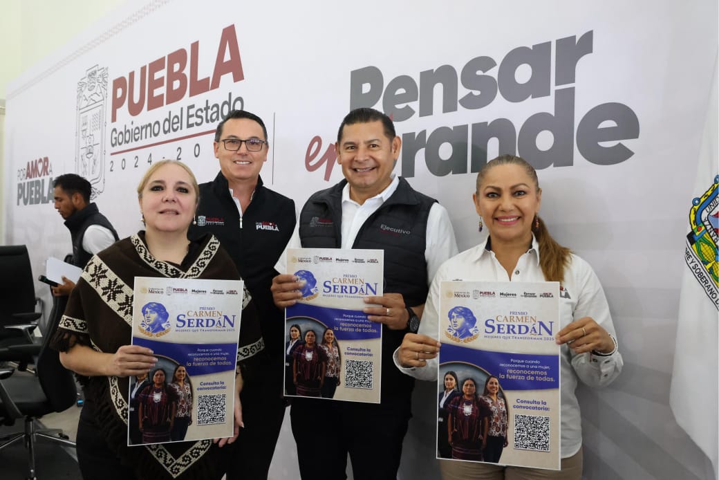 Con Premios Carmen Serdán Gobierno estatal enaltece a mujeres transformadoras de Puebla