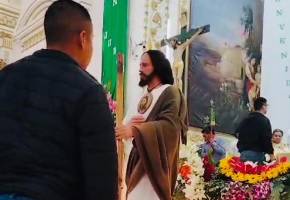 Reliquias de San Judas Tadeo visita Tianguismanalco