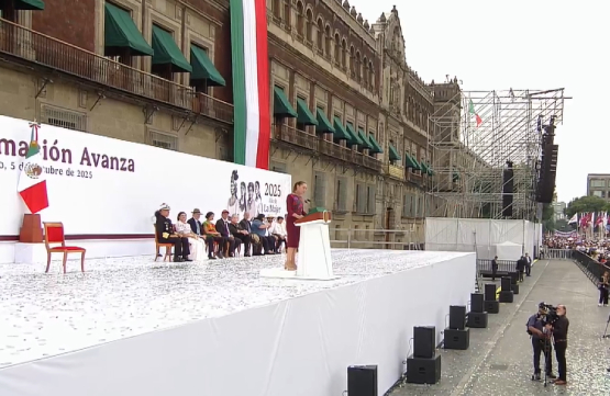 Sheinbaum destaca reducción de pobreza y avances en infraestructura en primer informe de gobierno