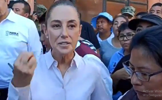   En recorrido Sheinbaum encara a alcalde de Huauchinango por quejas ciudadanas
