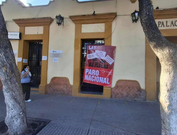 Trabajadores del SAT de Tehuacán se suman a paro nacional   