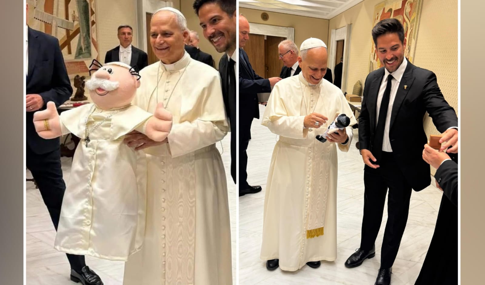 El Doctor Simi sorprende al Papa León en el Vaticano 