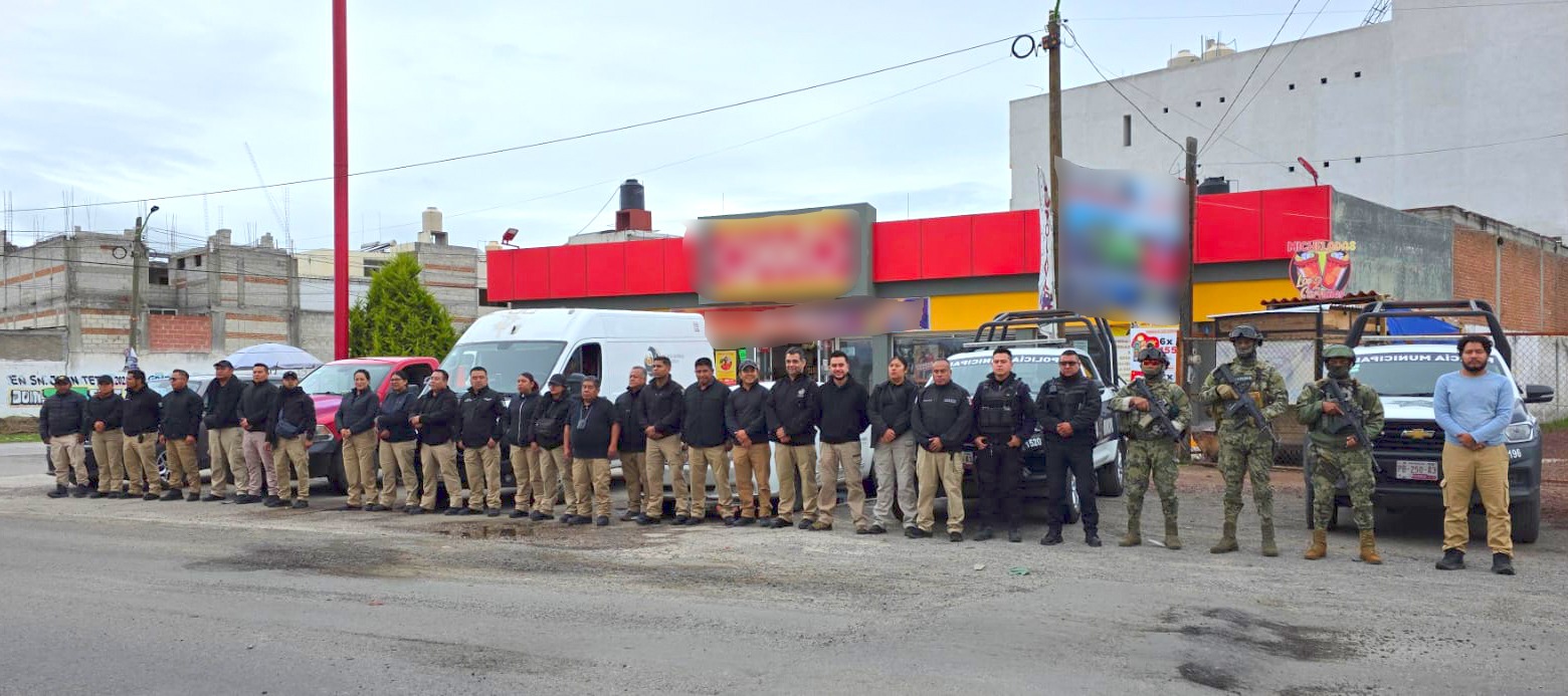 Detienen a cuatro personas por robo de vehículos en operativo conjunto en Texmelucan