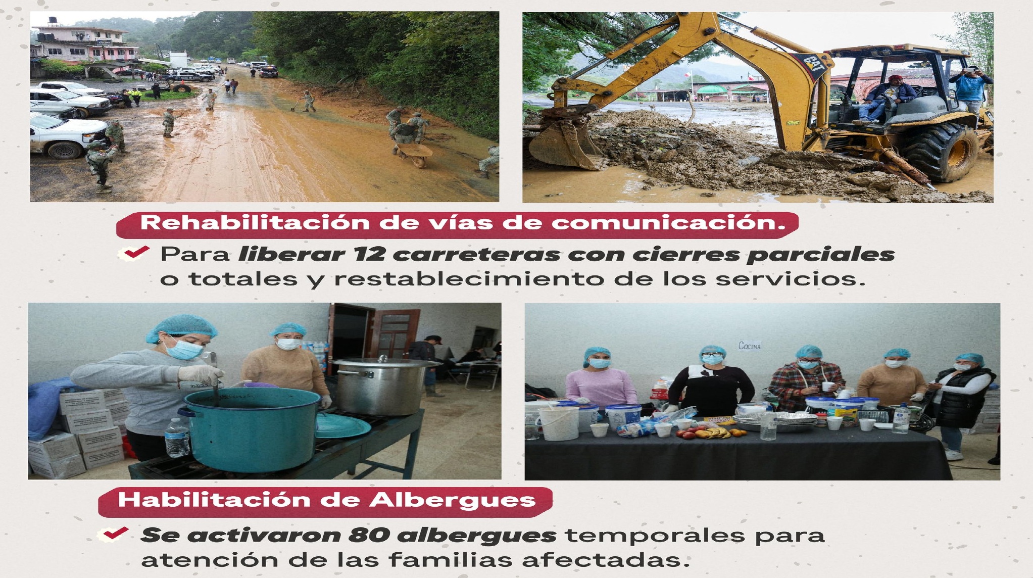 Hay unos 30 mil afectados por las lluvias en la Sierra Norte