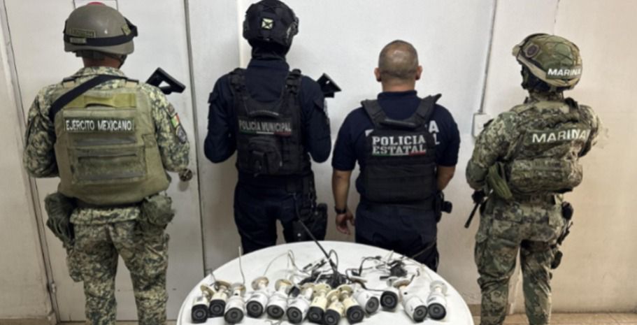 Retiran 17 cámaras ilegales del crimen organizado en Amozoc