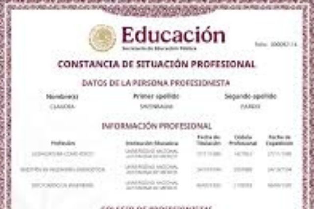 SEP presenta constancia en línea para acreditar estudios y cédula profesional