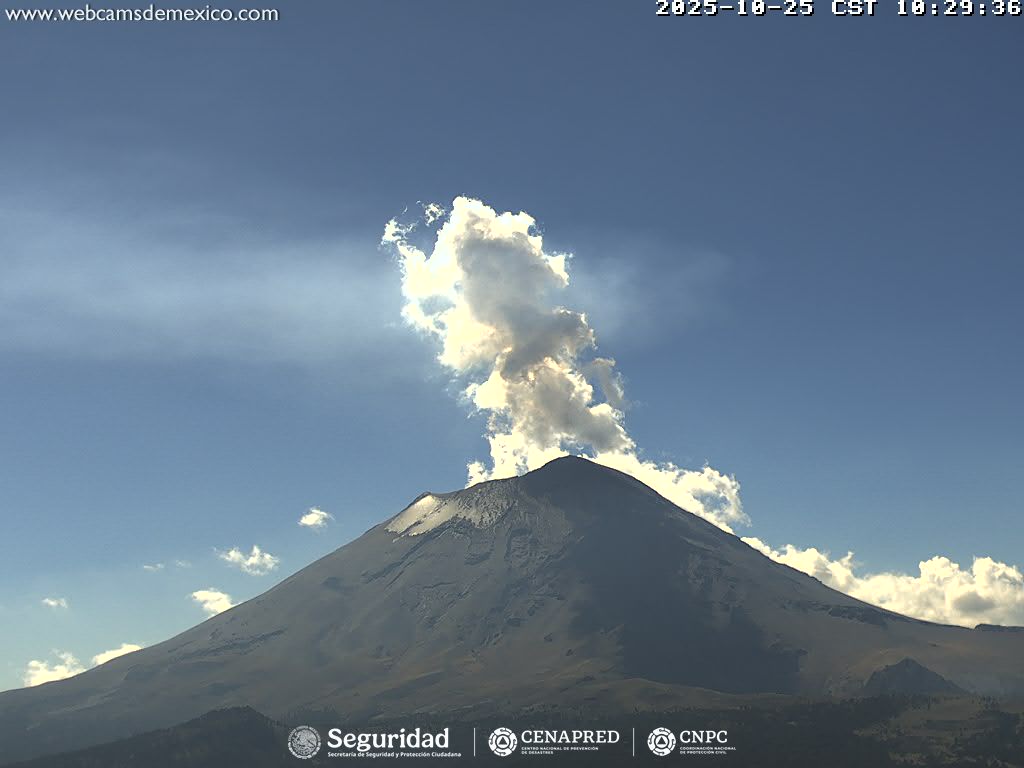 Popocatépetl, muy en calma con los 7 exhalaciones en 24 horas
