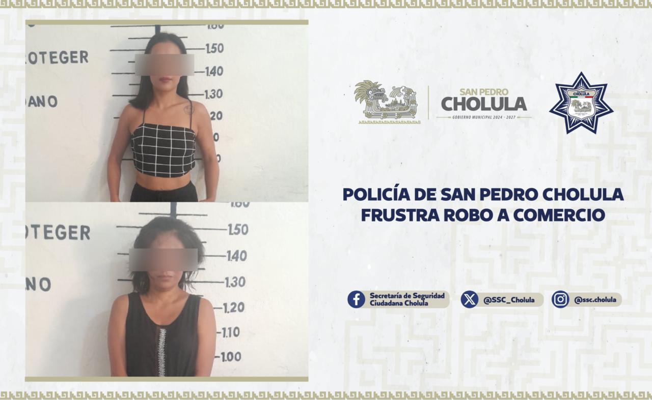 Detienen a dos mujeres por robo a tienda departamental en Cholula