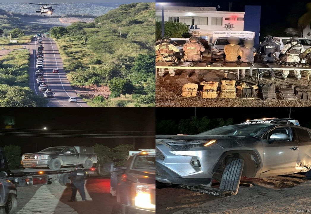 Decomisan arsenal en Sinaloa y detienen a tres personas