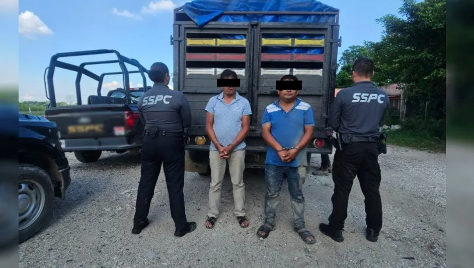 Detienen en Tabasco a dos hombres que transportaban 300 kilos de marihuana