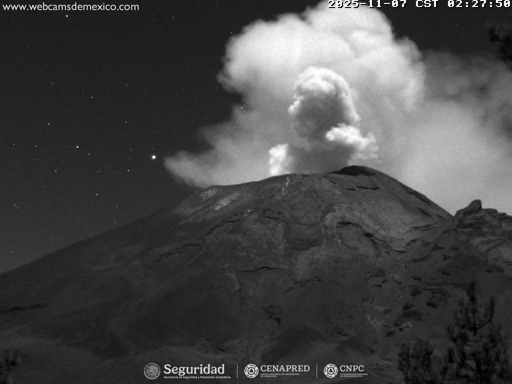 Popocatépetl registra 61 exhalaciones en 24 horas