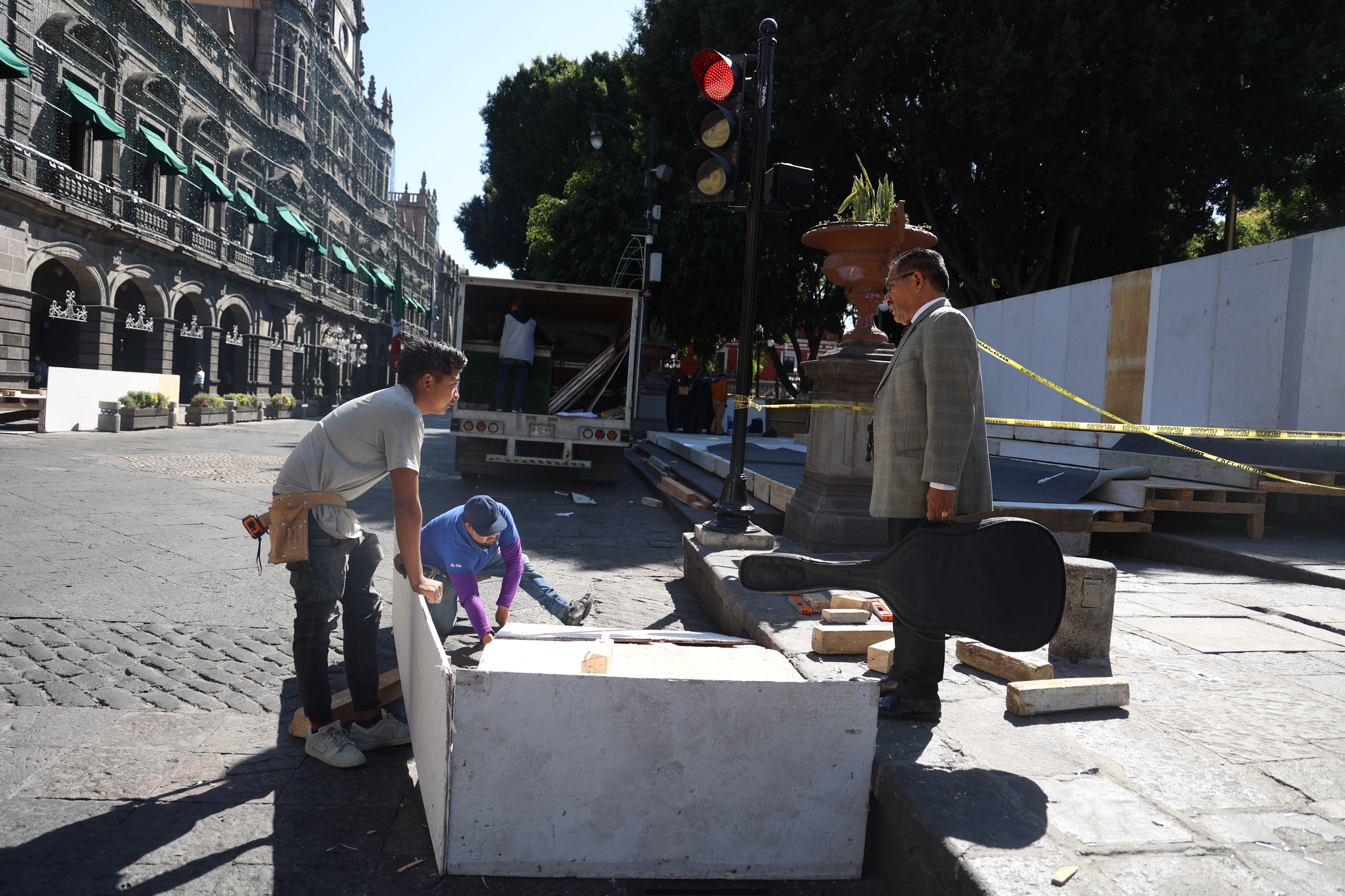 VIDEO Comienzan preparativos en Puebla para Desfile de la Revolución Mexicana