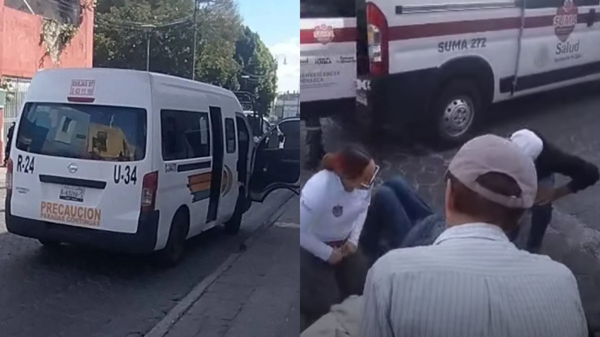 Ruta 24 atropello a 2 turistas extranjeros en el Centro Histórico de Puebla Capital