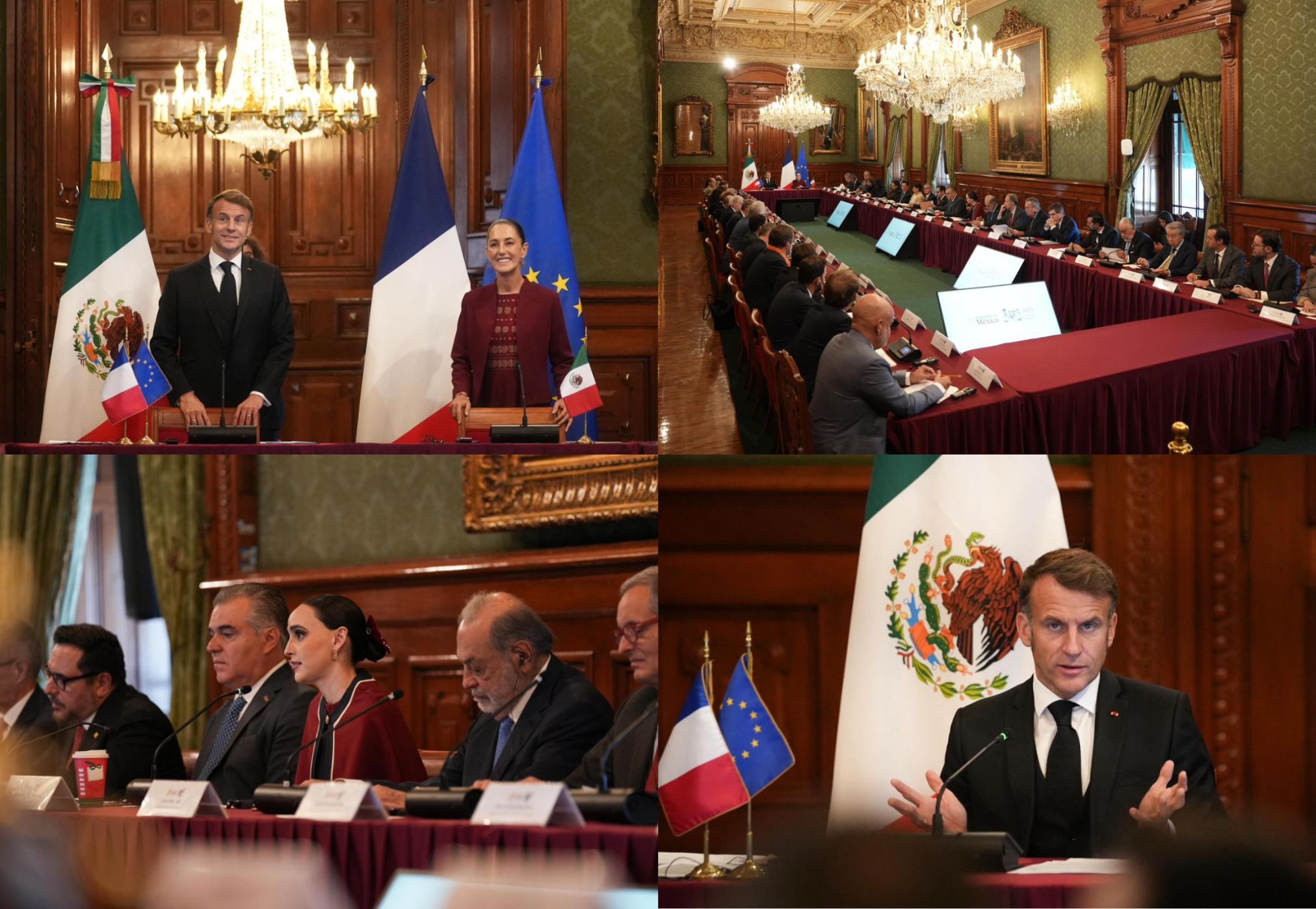 México y Francia refuerzan alianza económica y cultural durante visita de Macron