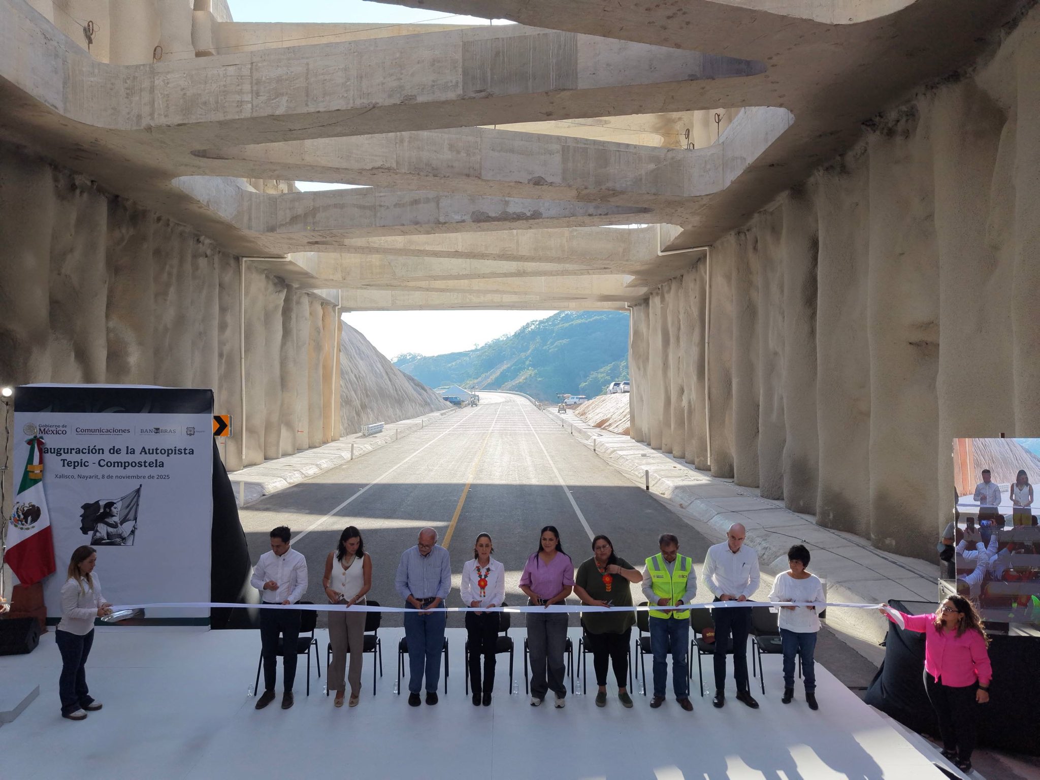 Claudia Sheinbaum inaugura autopista Tepic-Compostela