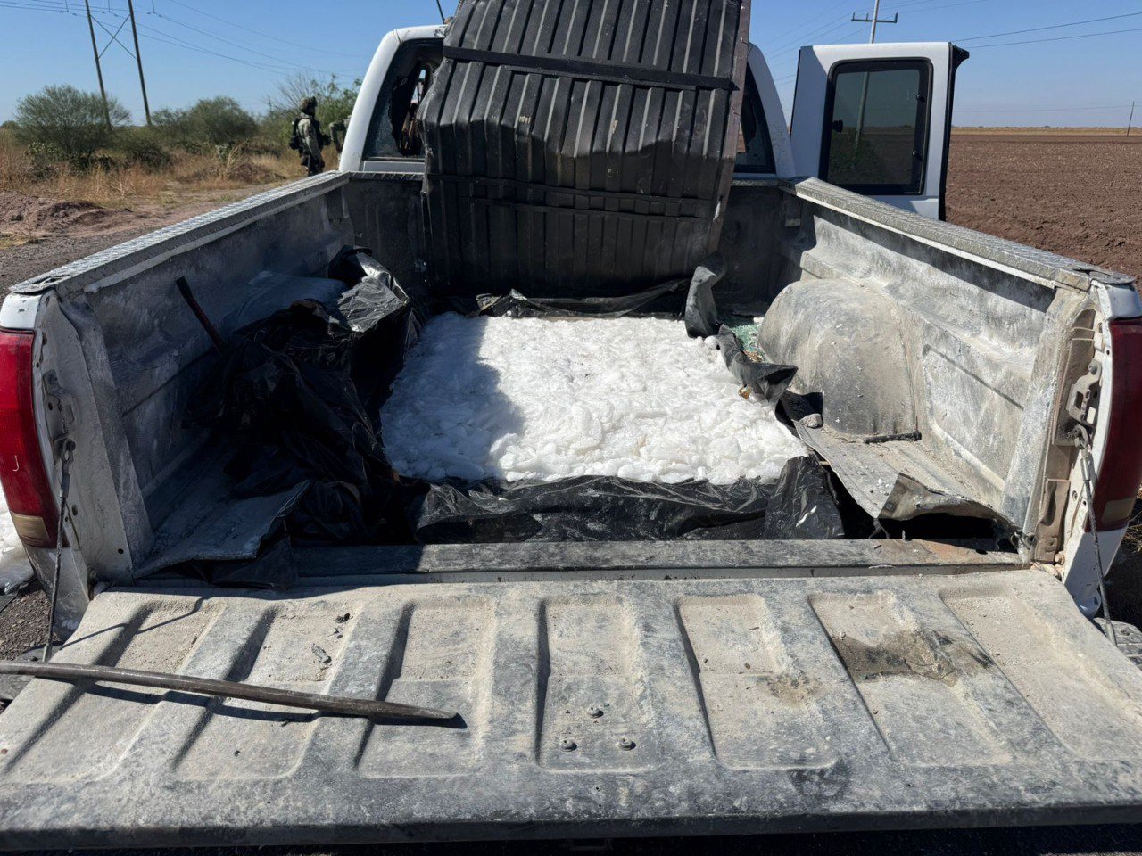 En Sonora fuerzas federales aseguran 197 kilogramos de metanfetamina