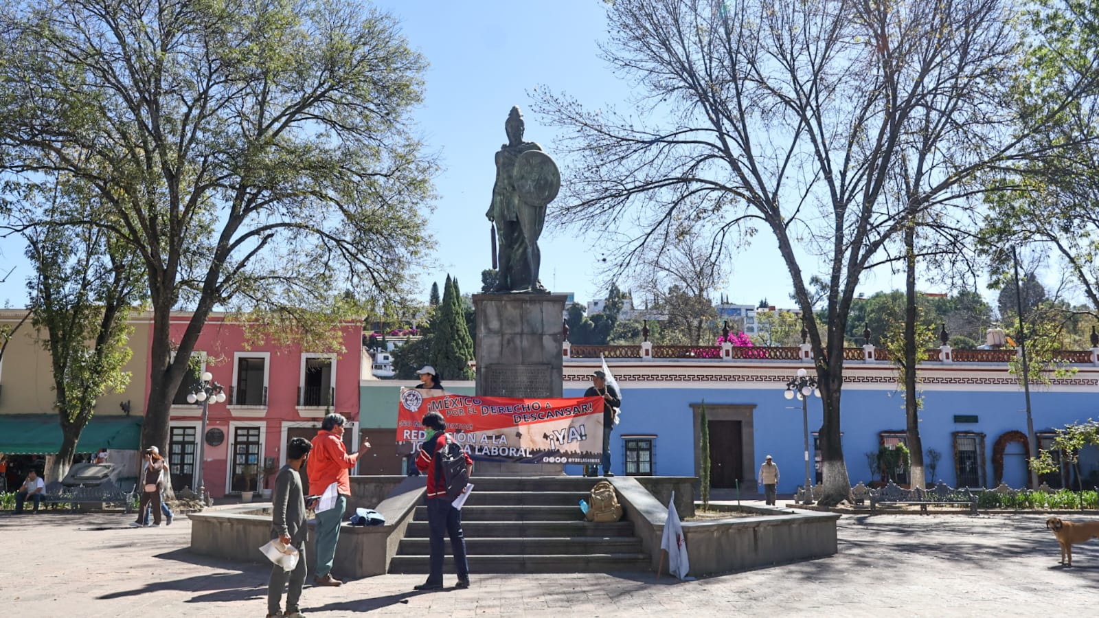 Trabajadores en Tlaxcala exigen reducción de jornada laboral