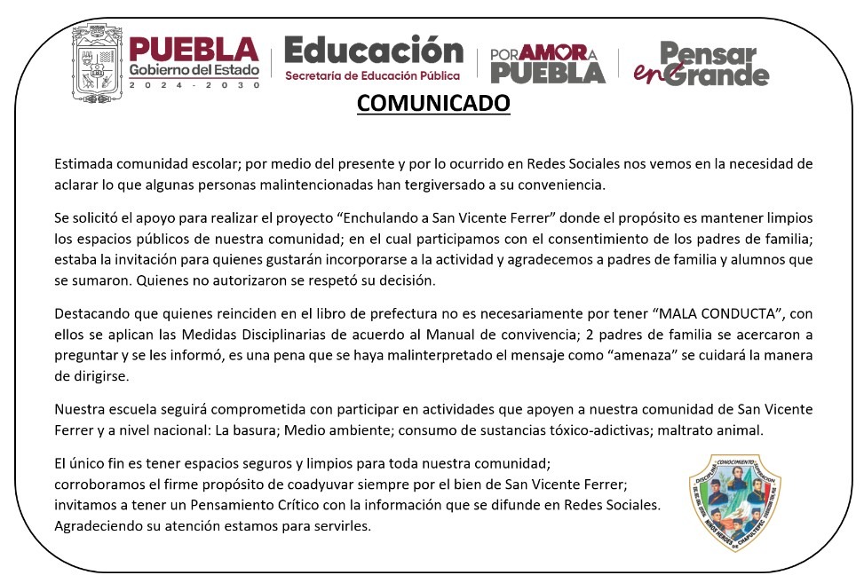 Directivos de secundaria en Tehuacán castigan a alumnos barriendo parque público