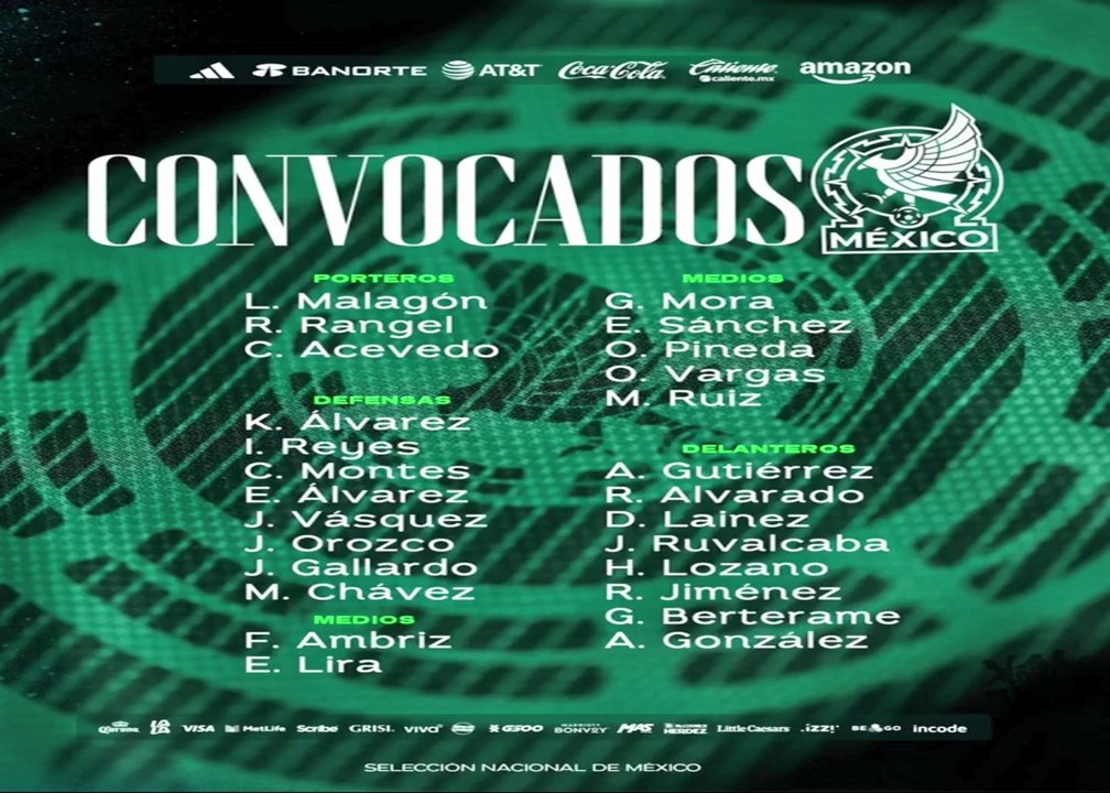 Convocados por México para enfrentar a Uruguay y Paraguay