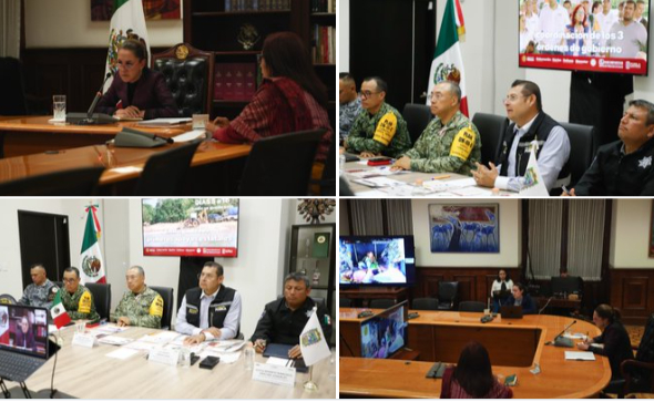 Sheinbaum y Armenta dan seguimiento a la recuperación en zonas afectadas por lluvias en Puebla